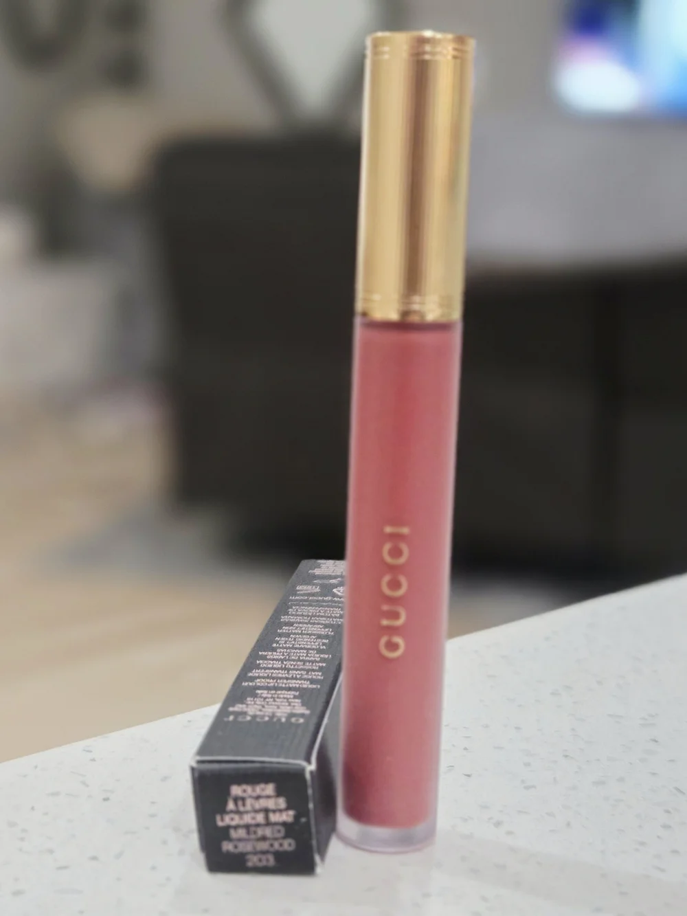 Gucci Liquid Matte Lip Colour — 203 Mildred Rosewood